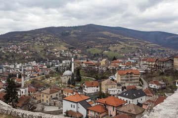 Fototapeta na wymiar Medieval fortified building in Travnik 16