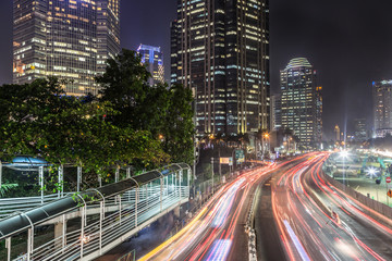 Fototapeta na wymiar Traffic in Jakarta, Indonesia capital city