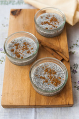 Chia pudding with cinnamon