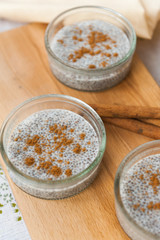 Chia pudding with cinnamon