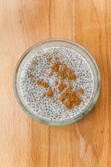 Chia pudding with cinnamon