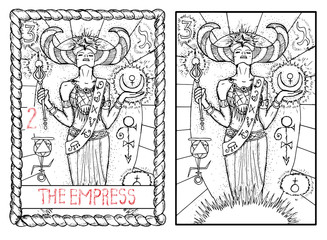 Fototapeta na wymiar The tarot card. The empress