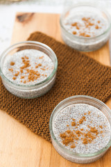 Chia pudding with cinnamon