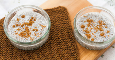 Chia pudding with cinnamon