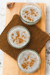 Chia pudding with cinnamon