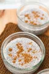 Chia pudding with cinnamon