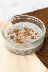 Chia pudding with cinnamon