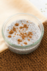 Chia pudding with cinnamon