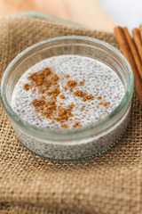 Chia pudding with cinnamon