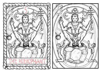 The tarot card. The hierophant