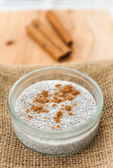 Chia pudding with cinnamon