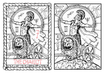 The tarot card. The chariot.