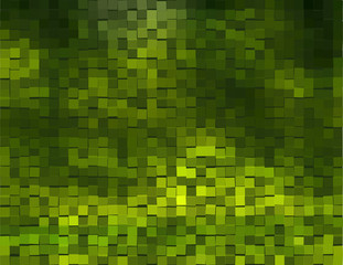 Green Background With cubes,