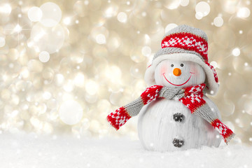 Schneemann - sparkeling background