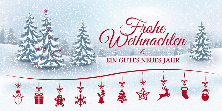 Weihnachten Dekoration mit Winter Landschaft