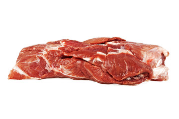 Crude meat on a white background