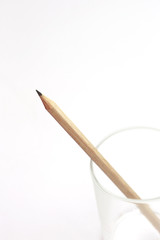 Close-up image of pencils.Shallow depth of field composition and vintage color.