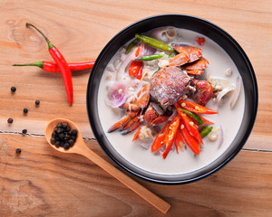 Salted crab stew, Thai Food