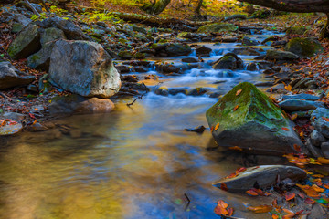 small brook in a mountain canyon