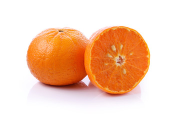 Orange fruit isolated on white background