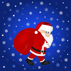 Santa Claus with gift bag