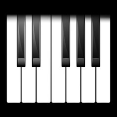 Naklejka premium Vector illustration of piano keys. One octave. top view