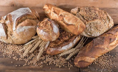 Stickers pour porte Boulangerie Composition de divers pains