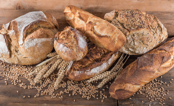 Composition of various breads