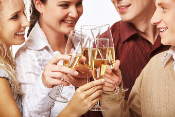 Toasting for holiday