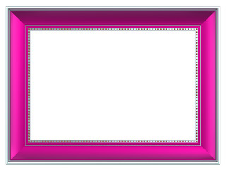 Picture frame isolated on white background. Computer generated 3D photo rendering.