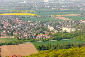 Fototapete Rund Luftbild von Minden, Deutschland © Christian Schwier