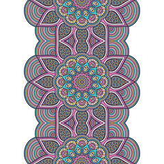 Ethnic floral seamless pattern