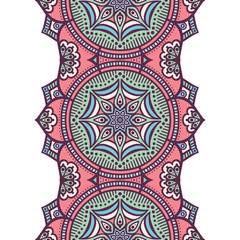 Ethnic floral seamless pattern