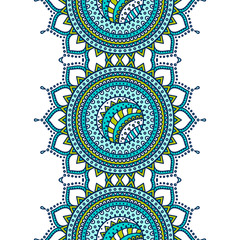Ethnic floral seamless pattern