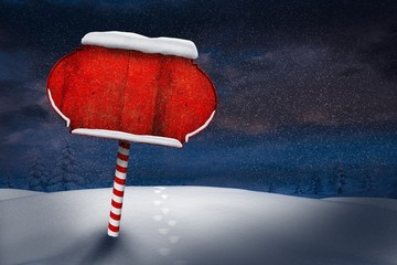 Santa sign in north pole