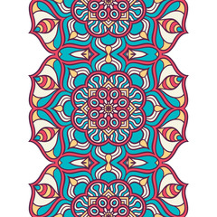 Ethnic floral seamless pattern