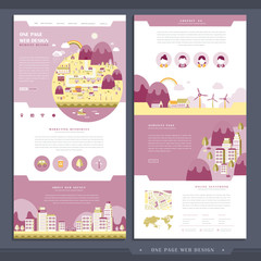 Obraz premium lovely one page web design