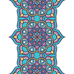 Ethnic floral seamless pattern