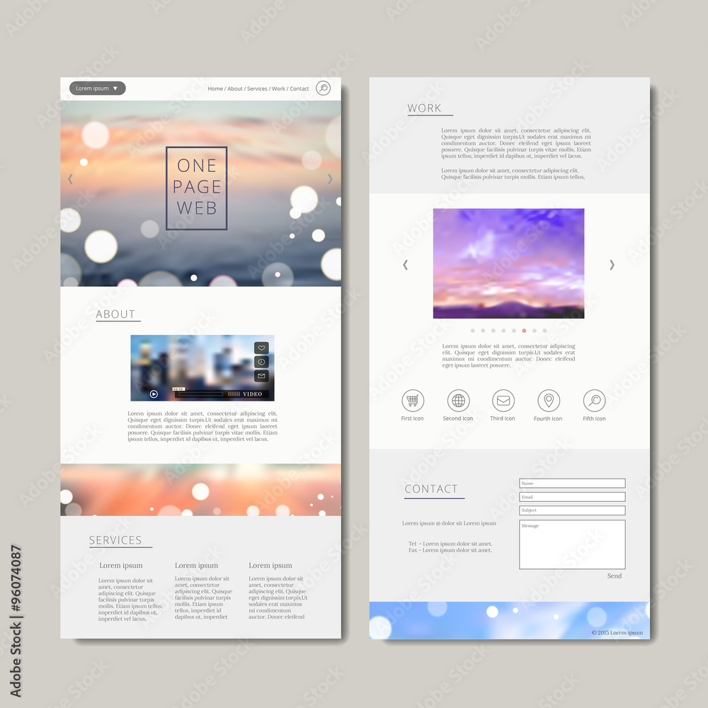 Canvas Prints elegant one page web design