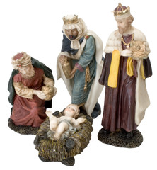 christliches Krippenspiel - Heiligen drei Könige Balthasar, Casp