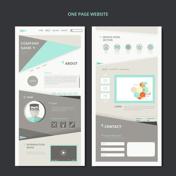 modern one page web design