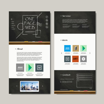 education one page web design