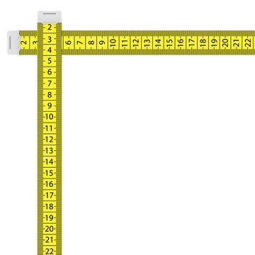 Vector illustration of tape line - corner frame