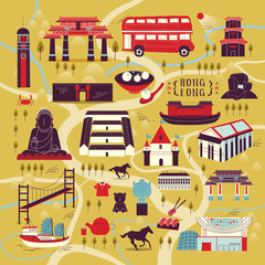 Obraz premium Hong Kong travel concept