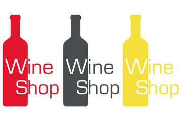 Icono plano WINE SHOP en varios colores #3