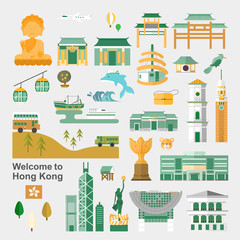 Obraz premium Hong Kong travel concept