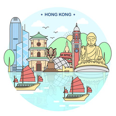 Obraz premium Hong Kong travel concept