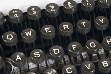 Close-up typewriter keyboard