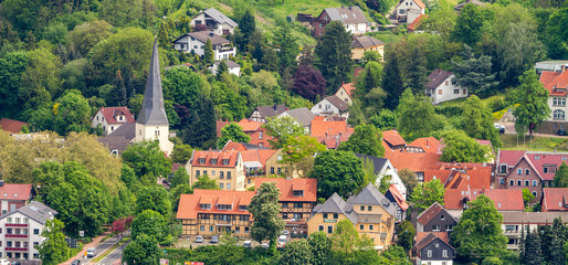Luftbild von Hausberge, Porta Westfalica, Deutschland