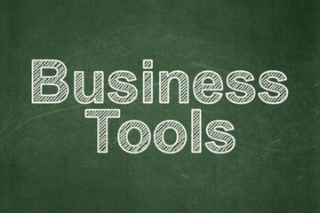 Business concept: Business Tools on chalkboard background